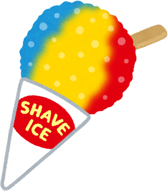 Colorful Shave Ice Illustration with Cone